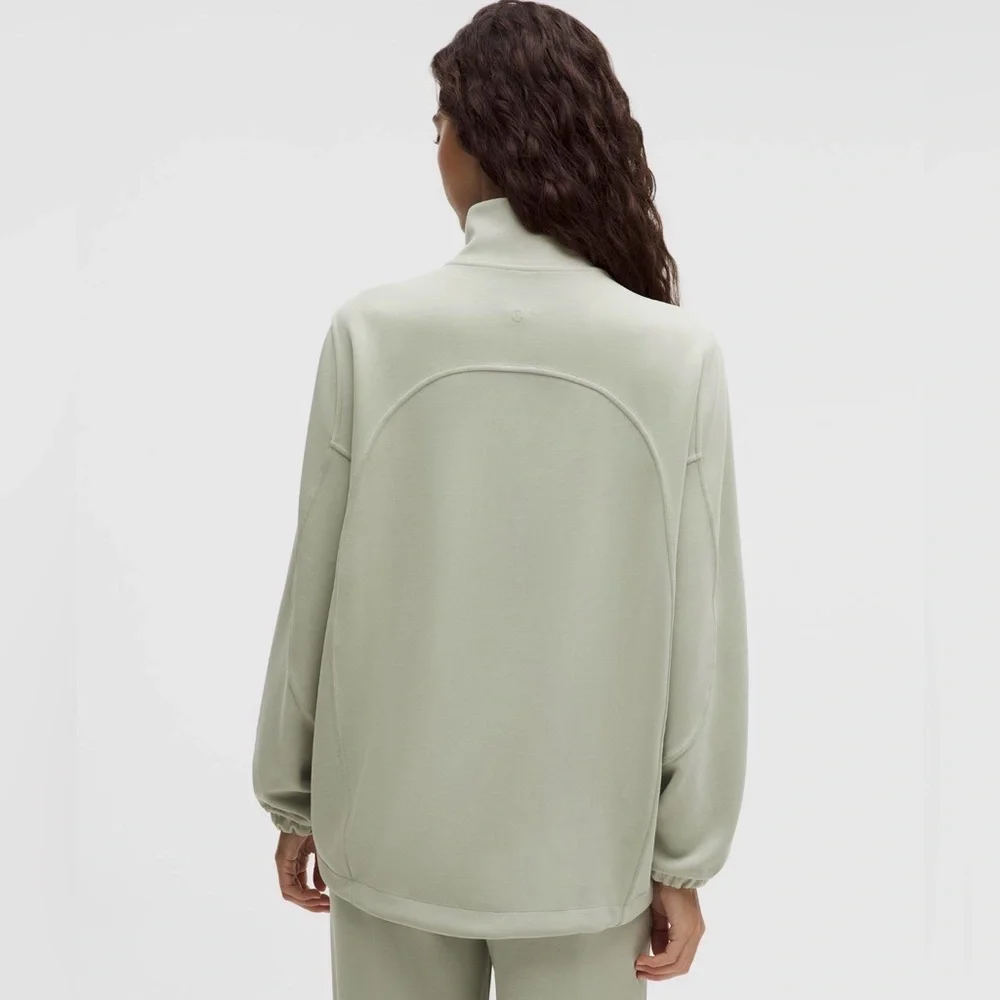 Lululemon Softstreme Half-Zip Hoodie long XS Fog Green NWT - Picture 2 of 6